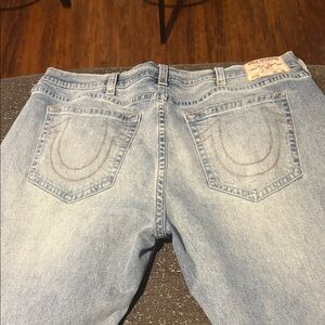 True Religion Men's Relaxed Light Blue Jeans